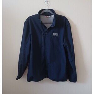 Clique Stepherd Rams‎ Mens Blue Jacket Full Zip Mock Neck Long Sleeve L